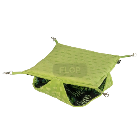 Hamak piętrowy typu plaster miodu w liście na czarnym tle dla świnek morskich