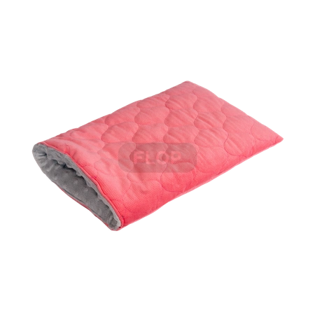 Norka śpiworek z szarego polaru minki i koralowej pikówki