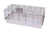 Klatka dla świnki morskiej 120cm x 59cm x 47cm szara z czarnymi kratami