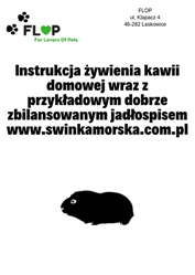 Przystępna instrukcja prawidłowego karmienia kawii domowej z przykładowym zbilansowanym jadłospisem na kilka dni FLOP