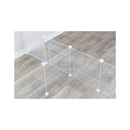 Wybieg domowy bez podłogi dla świnek morskich, jeży i królików, biały 140x35x70cm