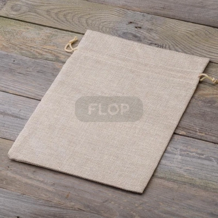 mały worek jutowy 22x30 cm ze sznurkiem do przechowywania ziół i gałązek