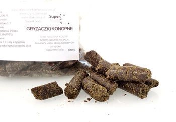 Gryzaczki konopne 100% 100g SuperFoods dla świnek morskich