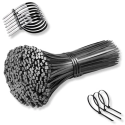 Zestaw opasek zaciskowych 100 mm (100 szt.) – do klatek z kratek i wybiegów dla małych zwierząt