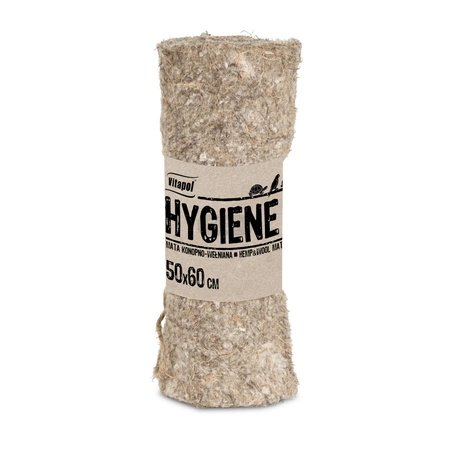 HYGIENE+ Mata konopna z WEŁNĄ 50×60 cm dla królików i gryzoni