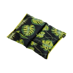 Podwójny materac chłodzący w liście na czarnym tle FLOP dla świnek