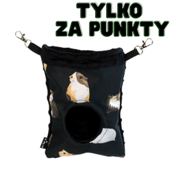 Czarny paśnik w świnki dla małych zwierząt domowych- dostępny tylko za punkty