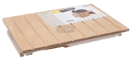 Uroczy prążkowany XL domek ze sklejki