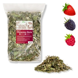 TIVO 500g Owocowe liście (liście truskawki, maliny i jeżyny) dla świnek morskich