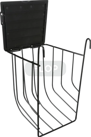 Mały podwieszany paśnik metalowy z pokrywką dla świnki morskiej