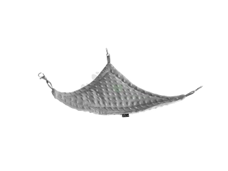 Narożny hamak z szarego polaru minki dla świnki morskiej