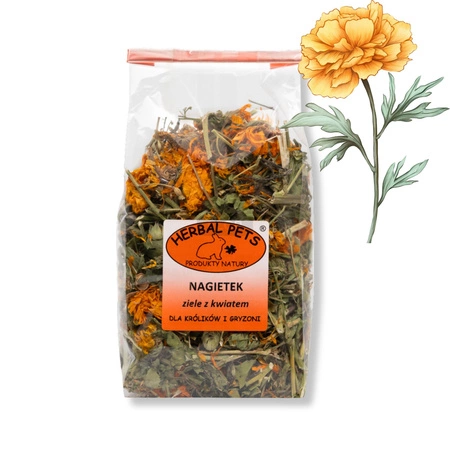 Nagietek - ziele z kwiatem 70g dla świnek morskich - Herbal Pets