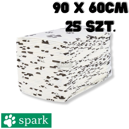 Spark Podkłady jednorazowe pod VetBed 90x60 cm 25 szt. super chłonne FLOP dla świnki morskiej