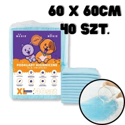 NUXIE - podkłady jednorazowe 60x60cm 40szt.