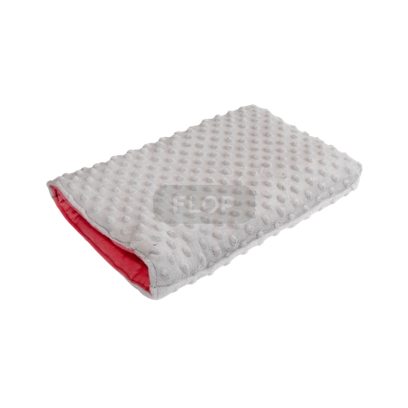 Norka śpiworek z szarego polaru minki i koralowej pikówki