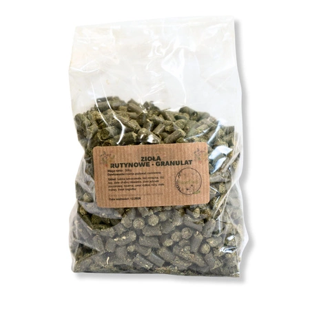 Zioła rutynowe – granulat ziołowy dla świnek morskich 500g