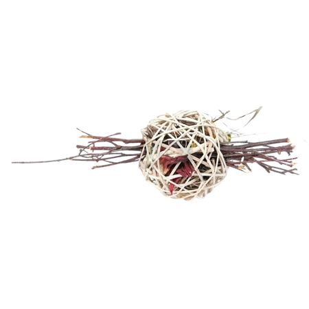 Pękata kula 10cm z wikliny wypełniona ziołami Toy4Joy