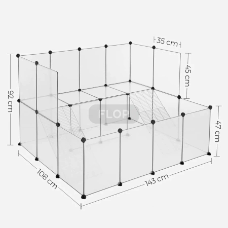 Wielki zestaw paneli modułowych Cavia Creative BASIC Line dla małych zwierząt domowych