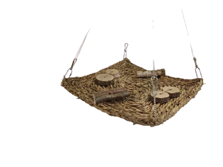 Gruby hamak z trawy z gryzakami