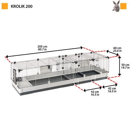 200 KROLIK Ogromna klatka modułowa dla szczęśliwego stadka