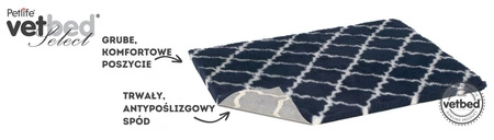 Vetbed® Non-Slip M (100x75cm) - turkusowe koła na szarym tle