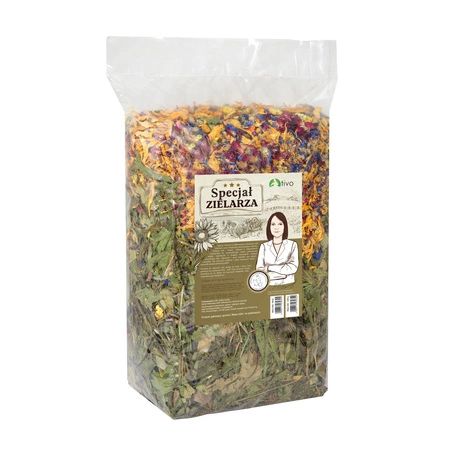 TIVO Specjał Zielarza 1kg – Ziołowa Mieszanka dla Świnek Morskich 1000g– Naturalne Wsparcie Trawienia i Zdrowia